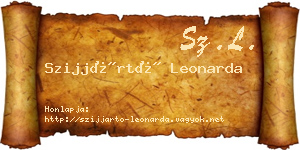 Szijjártó Leonarda névjegykártya